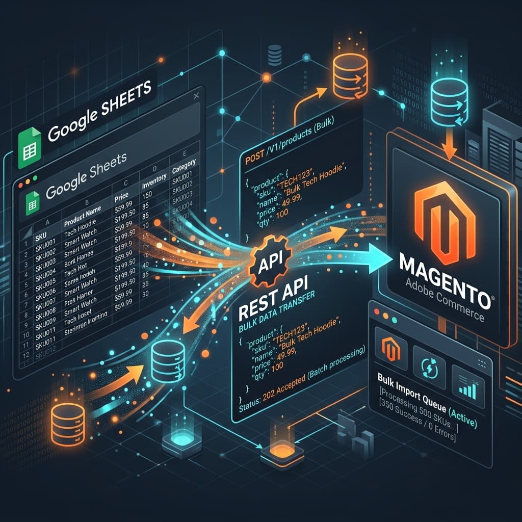 Triggering Magento REST APIs for Bulk Data Updates from Google Sheets