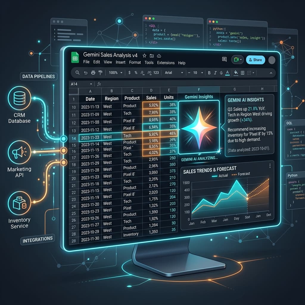 Automated Sales Analysis with Gemini AI in Google Sheets