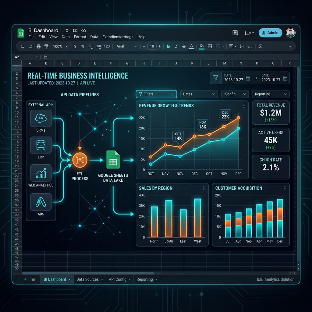 Turning Google Sheets into a Real-Time Business Intelligence Dashboard