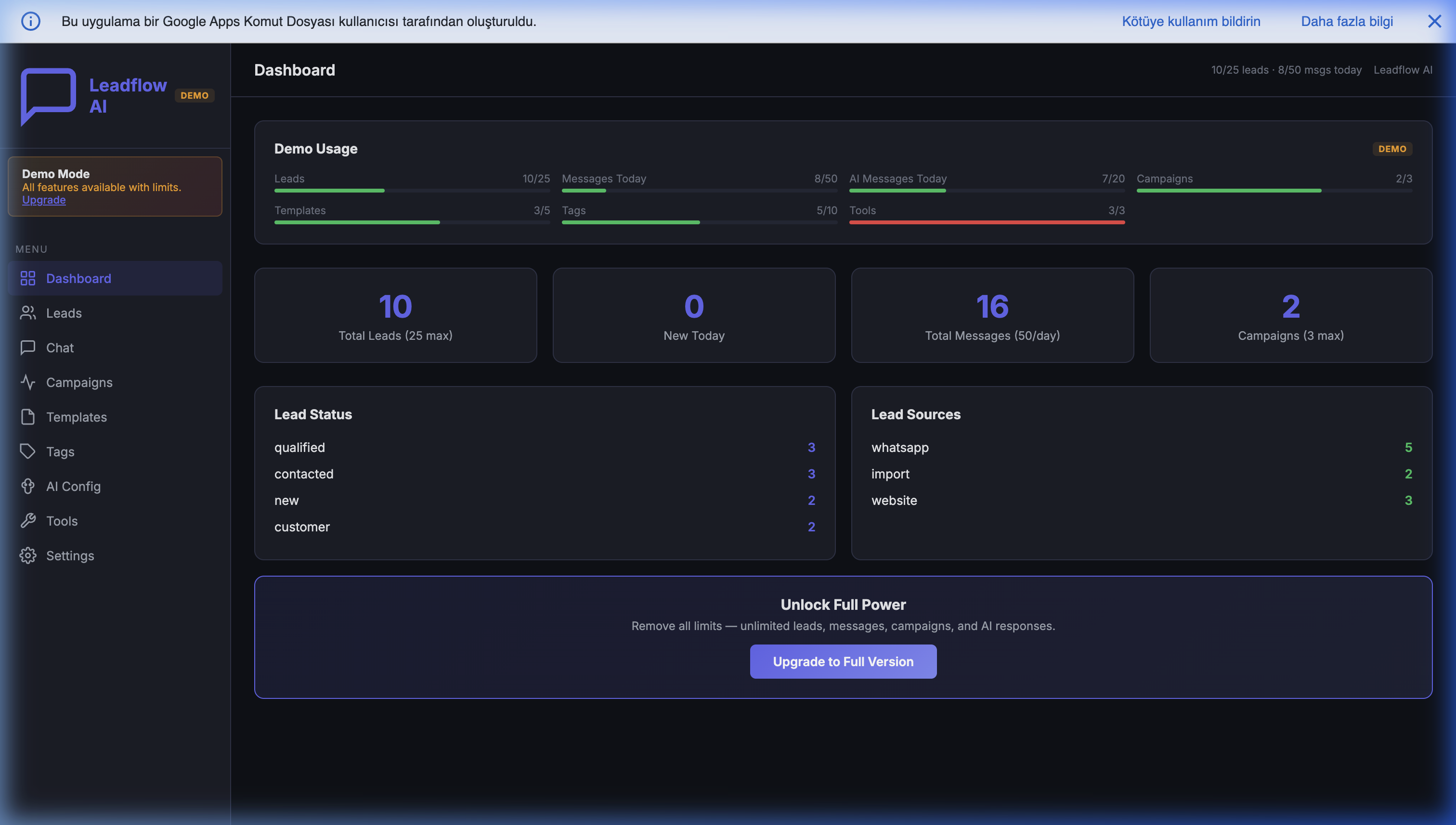 WhatsApp AI Mini CRM